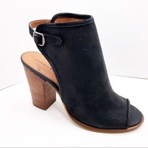 {Lucky Brand} Lisza Leather Slingback Sandals